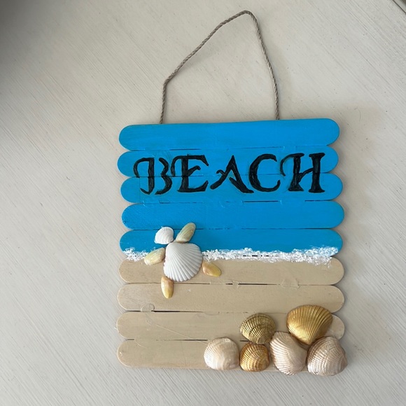 Hand Made Beach Plaque - Picture 1 of 1